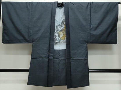 平和屋着物●男性 本場大島紬 アンサンブル 80亀甲 総詰め 正絹 逸品 CAAW3966vf