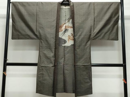 平和屋着物●男性 本場大島紬 アンサンブル 吉祥文 正絹 逸品 CAAW3968vf