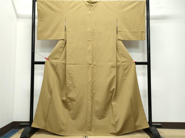 平和屋着物●上質なお召 縞 正絹 逸品 CAAW3972vf