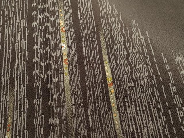 平和屋着物●訪問着 駒刺繍 吉祥花文 金糸 鬼しぼ縮緬 正絹 逸品 CAAW3978vf