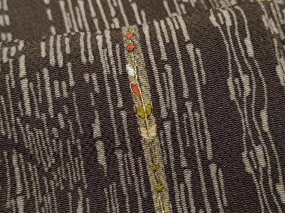平和屋着物●訪問着 駒刺繍 吉祥花文 金糸 鬼しぼ縮緬 正絹 逸品 CAAW3978vf