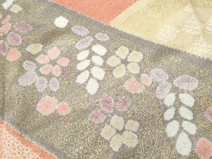 平和屋着物●訪問着　絞り　吉祥花文　金彩　正絹　逸品　CAAW3980vf