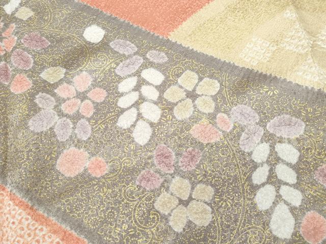 平和屋着物●訪問着　絞り　吉祥花文　金彩　正絹　逸品　CAAW3980vf