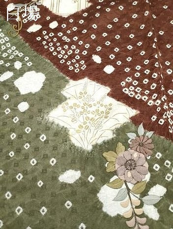 平和屋着物●訪問着　絞り　刺繍　松皮菱花文　金彩　やまと誂製　正絹　逸品　CAAW3982vf