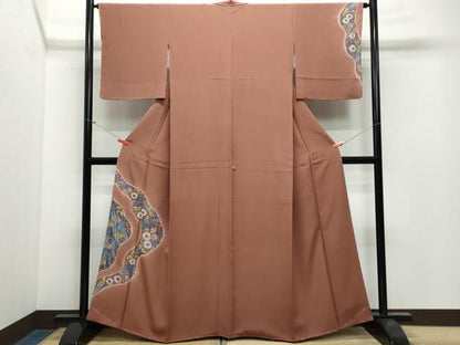 平和屋着物●訪問着 絞り 辻が花 金彩 正絹 逸品 CAAW3987vf