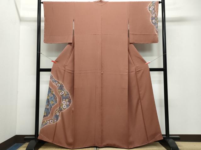 平和屋着物●訪問着 絞り 辻が花 金彩 正絹 逸品 CAAW3987vf
