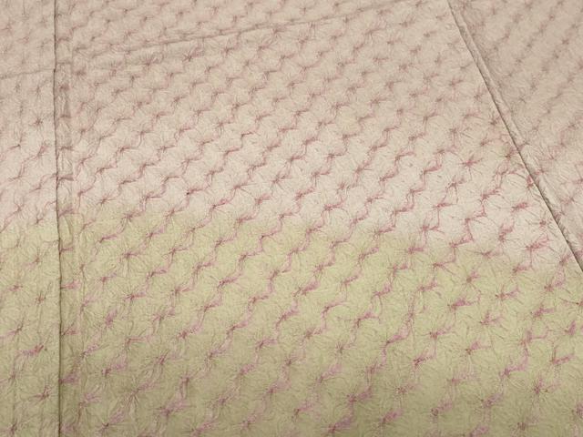 平和屋着物●訪問着　紬地　絞り　霞文　正絹　逸品　CAAW3995vf