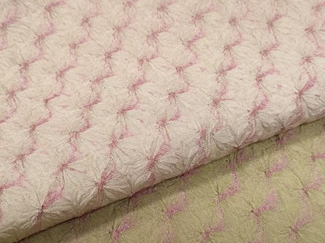 平和屋着物●訪問着　紬地　絞り　霞文　正絹　逸品　CAAW3995vf
