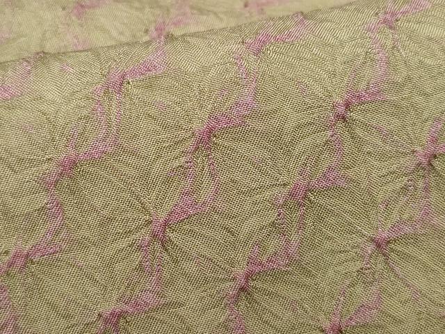 平和屋着物●訪問着　紬地　絞り　霞文　正絹　逸品　CAAW3995vf