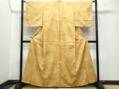 平和屋着物●上質な小紋 紬地 ろうけつ染め 辻が花 正絹 逸品 CAAW4000vf