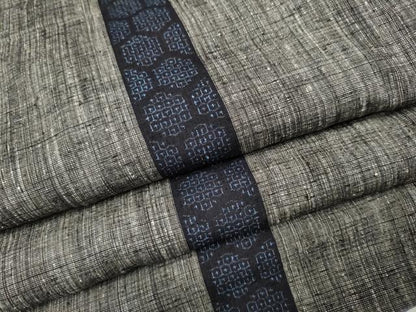 平和屋着物○本場結城紬 重要無形文化財 80亀甲 亀甲間道 正絹 