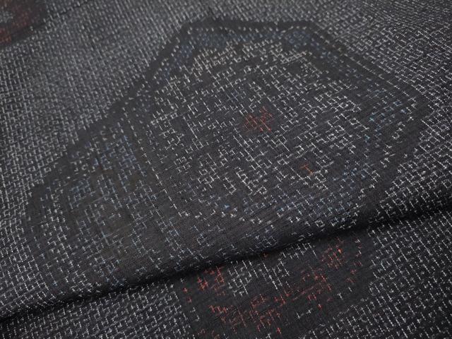 平和屋着物●本場結城紬 重要無形文化財 80亀甲 亀甲花文 正絹 逸品 CAAW4413hy