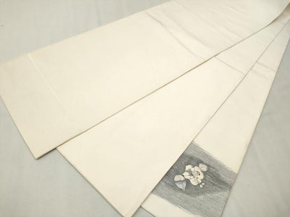 平和屋着物●太鼓柄袋帯　すくい織　枝椿　正絹　逸品　CAAW4437hy