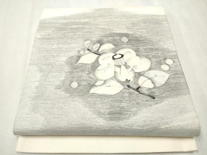 平和屋着物●太鼓柄袋帯　すくい織　枝椿　正絹　逸品　CAAW4437hy
