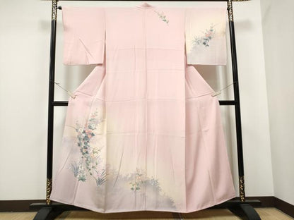 平和屋着物●訪問着 友禅 枝花文 暈し染め 正絹 逸品 CAAW4465hy