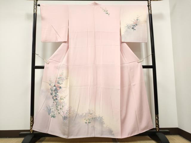 平和屋着物●訪問着 友禅 枝花文 暈し染め 正絹 逸品 CAAW4465hy