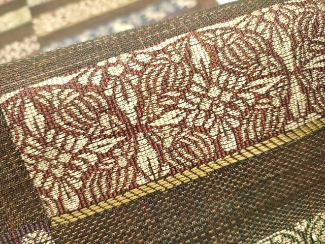平和屋着物▽スリーシーズン 春夏秋 六通柄袋帯 名物裂 金糸 正絹 逸品 CAAW4541hy