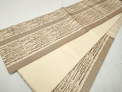 平和屋着物●六通柄袋帯 枝間道 金糸 正絹 逸品 CAAW4558hy