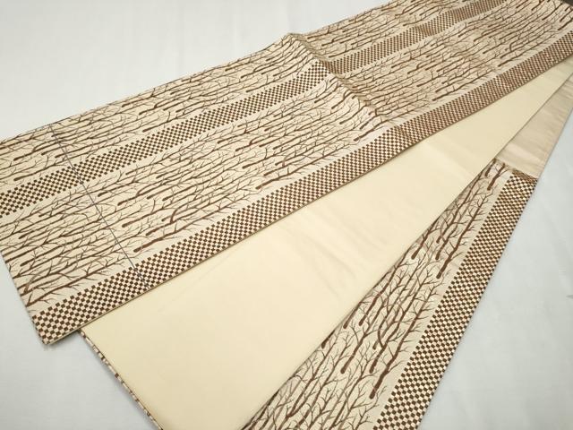 平和屋着物●六通柄袋帯 枝間道 金糸 正絹 逸品 CAAW4558hy