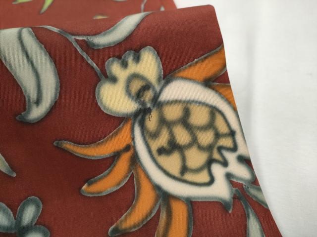 平和屋着物●アンティーク　大正ロマン　丸帯　花喰鳥　正絹　逸品　CAAW4572hy