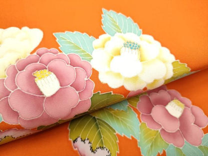 平和屋着物●本加賀友禅作家　東藤岳　塩瀬　九寸開き名古屋帯　枝花文　金彩　正絹　逸品　CAAW4586hy