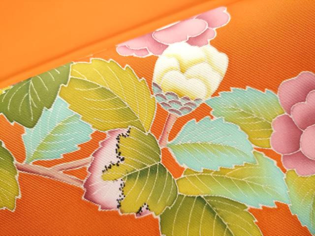 平和屋着物●本加賀友禅作家　東藤岳　塩瀬　九寸開き名古屋帯　枝花文　金彩　正絹　逸品　CAAW4586hy