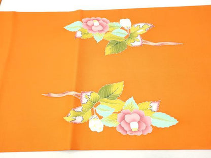 平和屋着物●本加賀友禅作家　東藤岳　塩瀬　九寸開き名古屋帯　枝花文　金彩　正絹　逸品　CAAW4586hy