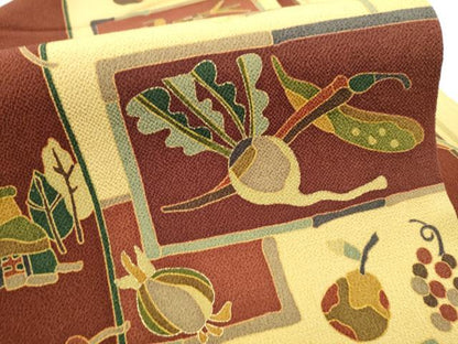 平和屋着物●全通柄 九寸名古屋帯 成物 金彩 鬼しぼ縮緬 正絹 逸品 CAAW4591hy