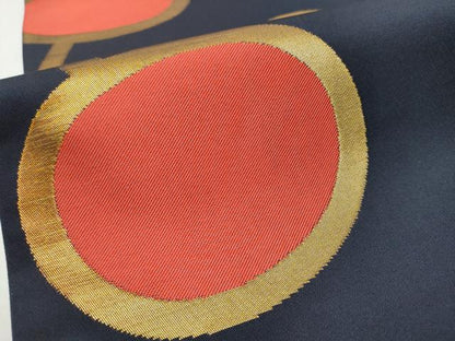 平和屋着物●織物一筋名門　織悦　全通柄　本袋帯　吉祥丸文　金糸　正絹　逸品　CAAW4793hy