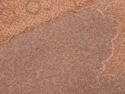 平和屋着物∞道行コート　雲重ね吉祥花文　正絹　逸品　CAAW4811dy