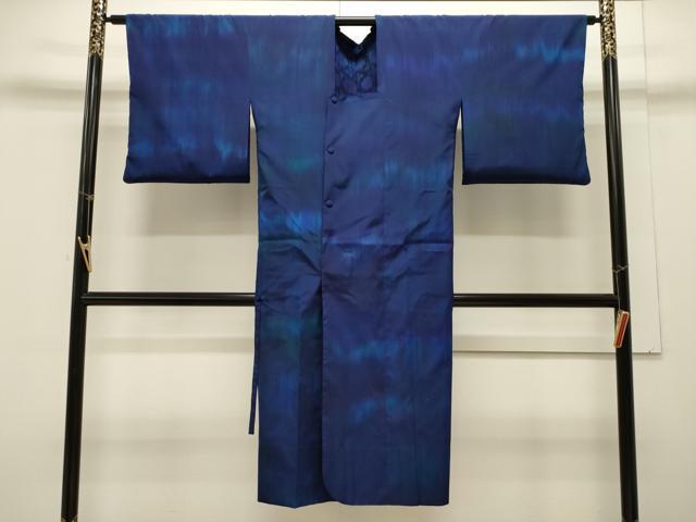 平和屋着物＃道中着 リバーシブル 草花地紋 暈し染め ロング丈 正絹 逸品 CAAW4822dy