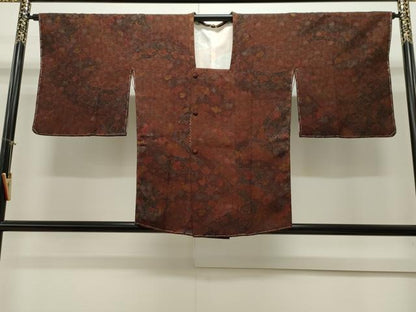 平和屋着物∞道行コート　地紙草花文　暈し染め　正絹　逸品　未使用　CAAW4833dy