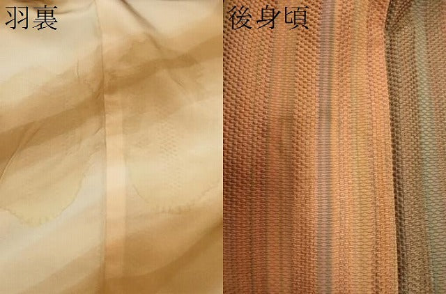 平和屋着物∞染色家 岩浅公展　道中着　縞　ロング丈　正絹　逸品　CAAW4838dy