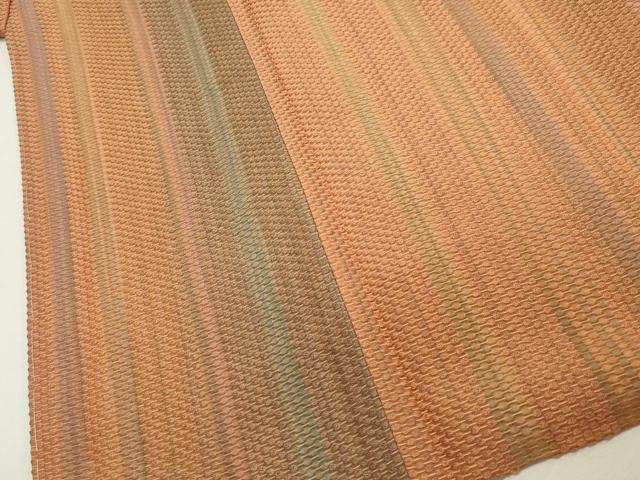 平和屋着物∞染色家 岩浅公展　道中着　縞　ロング丈　正絹　逸品　CAAW4838dy