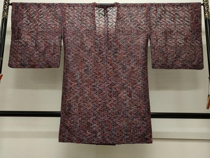 平和屋着物▽道行コート スリーシーズン 春夏秋 塵除け 吉祥文 ロング丈 正絹 逸品 CAAW4840dy