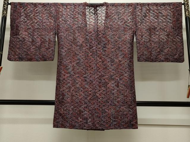 平和屋着物▽道行コート スリーシーズン 春夏秋 塵除け 吉祥文 ロング丈 正絹 逸品 CAAW4840dy