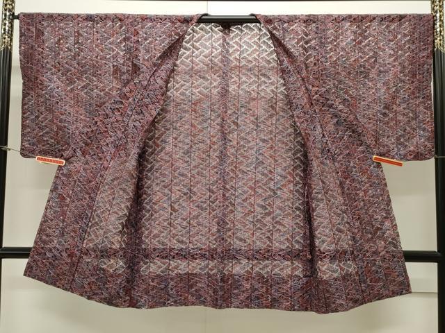 平和屋着物▽道行コート スリーシーズン 春夏秋 塵除け 吉祥文 ロング丈 正絹 逸品 CAAW4840dy