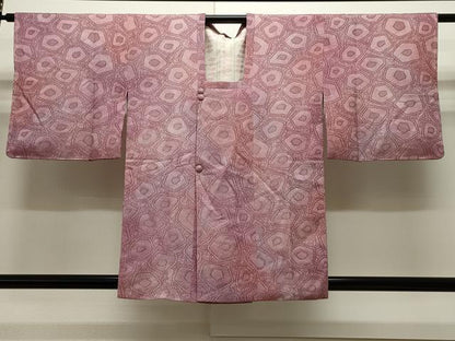 平和屋着物∞道行コート 流水舞蝶文 正絹 逸品 未使用 CAAW4849dy