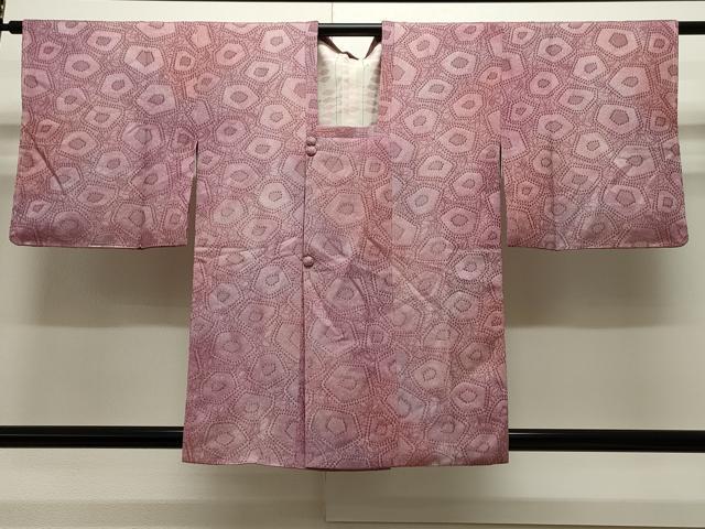 平和屋着物∞道行コート 流水舞蝶文 正絹 逸品 未使用 CAAW4849dy