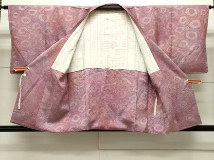 平和屋着物∞道行コート 流水舞蝶文 正絹 逸品 未使用 CAAW4849dy