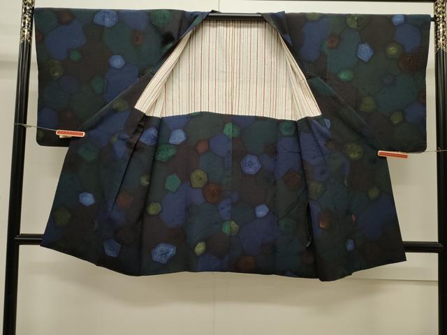 平和屋着物∞道行コート 吉祥文 暈し染め 正絹 逸品 CAAW4851dy