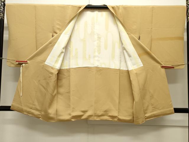 平和屋着物∞道行コート　刺繍　草木文　暈し染め　金糸　正絹　逸品　CAAW4853dy