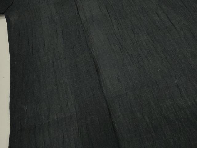 平和屋着物＊夏物 男性 小千谷ちぢみ 濃紺地 麻 逸品 未使用 CAAW4865dy