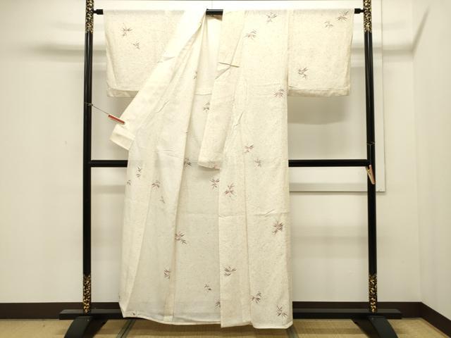 平和屋着物＊夏物　小紋　絽　草木文　正絹　逸品　CAAW4890dy