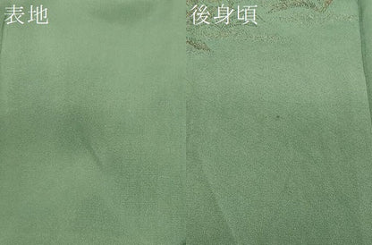 平和屋着物∞道中着 寿光織 花蝶文 金糸 正絹 逸品 CAAW4901dy
