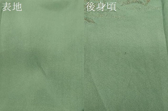 平和屋着物∞道中着 寿光織 花蝶文 金糸 正絹 逸品 CAAW4901dy