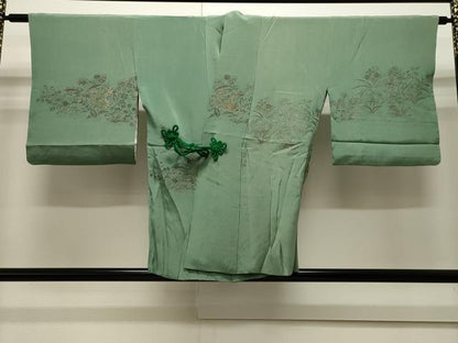 平和屋着物∞道中着 寿光織 花蝶文 金糸 正絹 逸品 CAAW4901dy