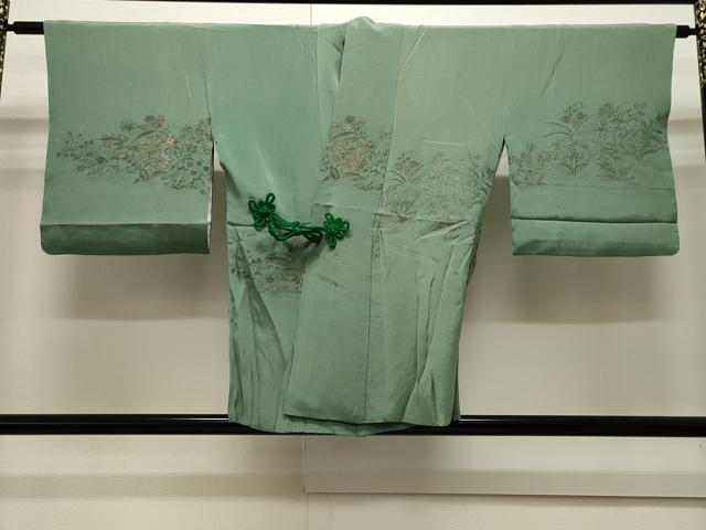 平和屋着物∞道中着 寿光織 花蝶文 金糸 正絹 逸品 CAAW4901dy