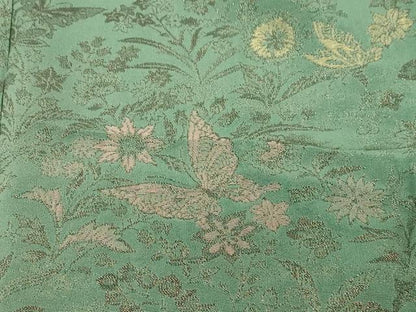 平和屋着物∞道中着 寿光織 花蝶文 金糸 正絹 逸品 CAAW4901dy