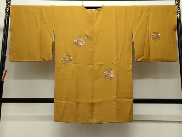 平和屋着物＃中国三大刺繍　スワトウ刺繍　道行コート　リバーシブル　雪輪文箱花文　ロング丈　正絹　逸品　未使用　CAAW4916dy